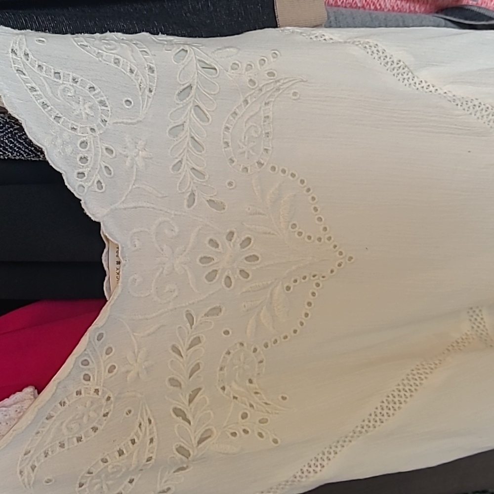 Lucky Brand Cream Boho Tank